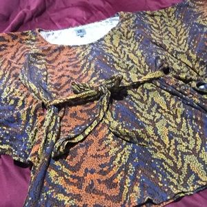 Batwing blouse with belt