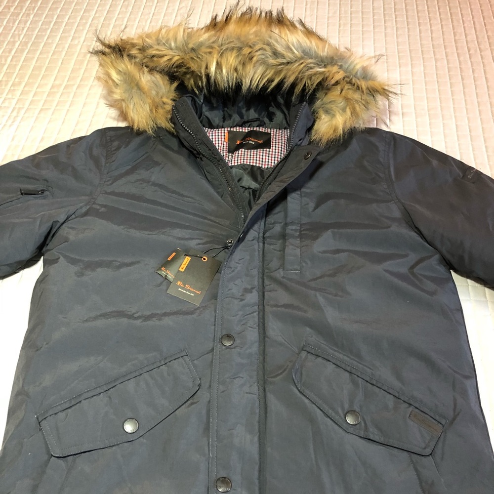 PRICE DROP! Ben Sherman parka, removable fur trim