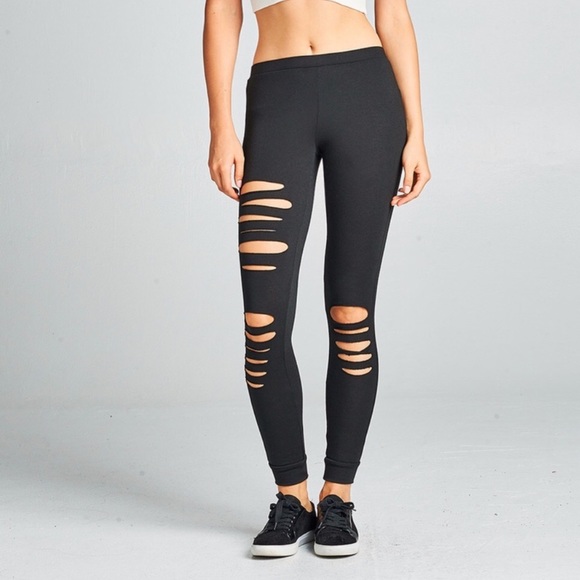 Distressed Leggings - Picture 3 of 7