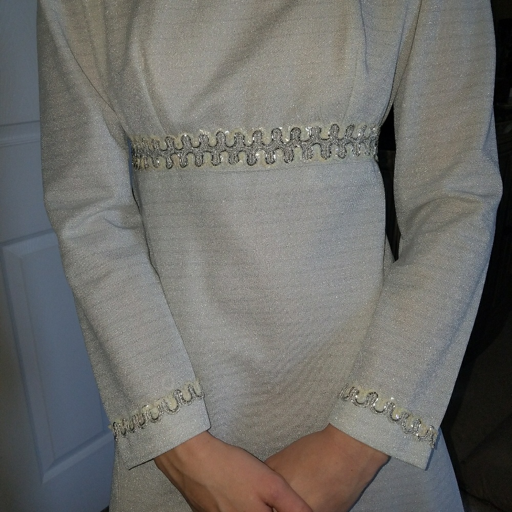 Retro silver cocktail dress