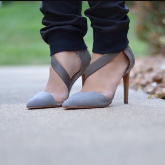 JOE'S JEANS "Ali" Ankle Strap Pointed Suede Pumps - Picture 5 of 6