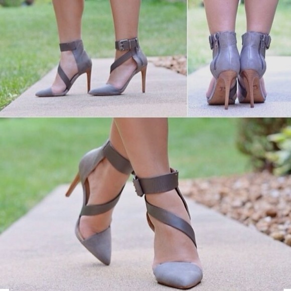 JOE'S JEANS "Ali" Ankle Strap Pointed Suede Pumps - Picture 6 of 6