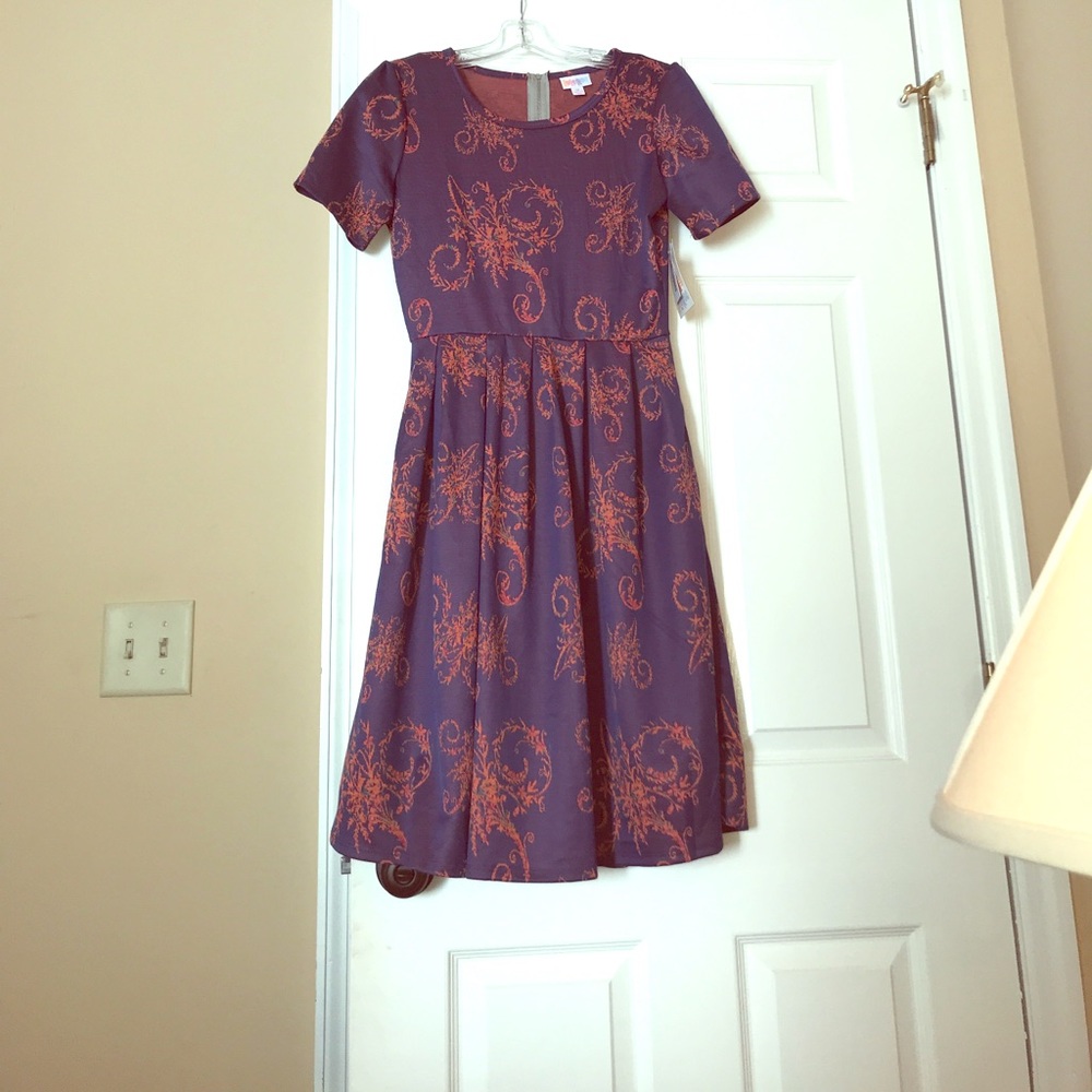 Medium Amelia NWT purple and Orange paisley