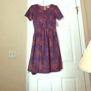 Medium Amelia NWT purple and Orange paisley