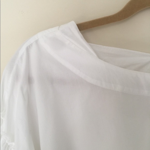 Free People sz L white crisp blouse - Picture 3 of 5