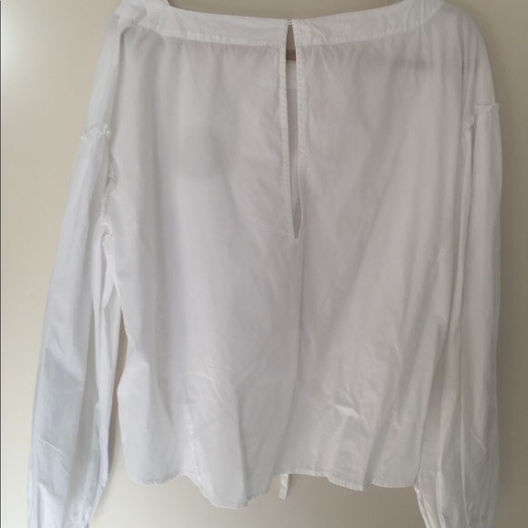 Free People sz L white crisp blouse - Picture 5 of 5