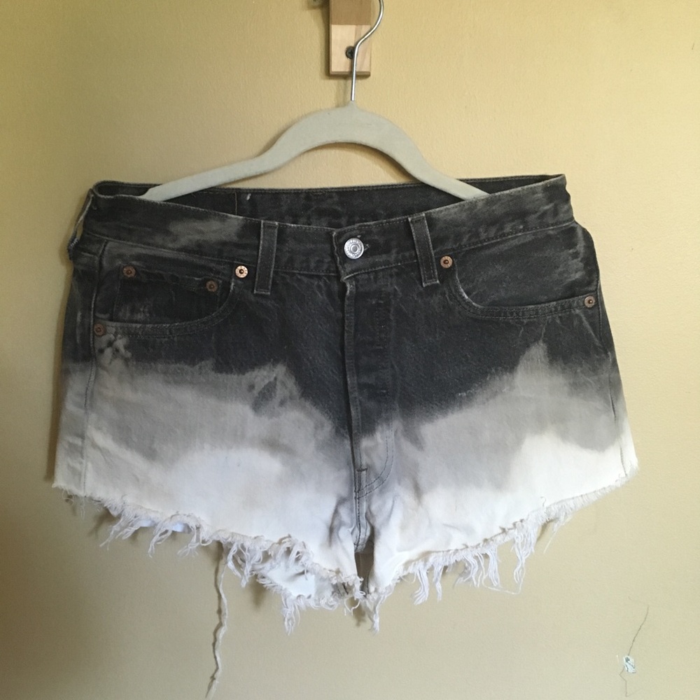 Levi's acid wash ombré shorts