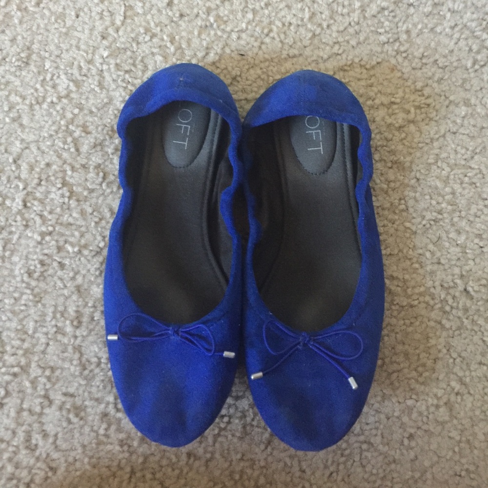 Shoes- blue suede flats