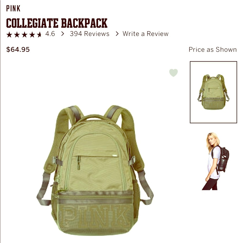 IN Search Of: PINK Green Backpack only.