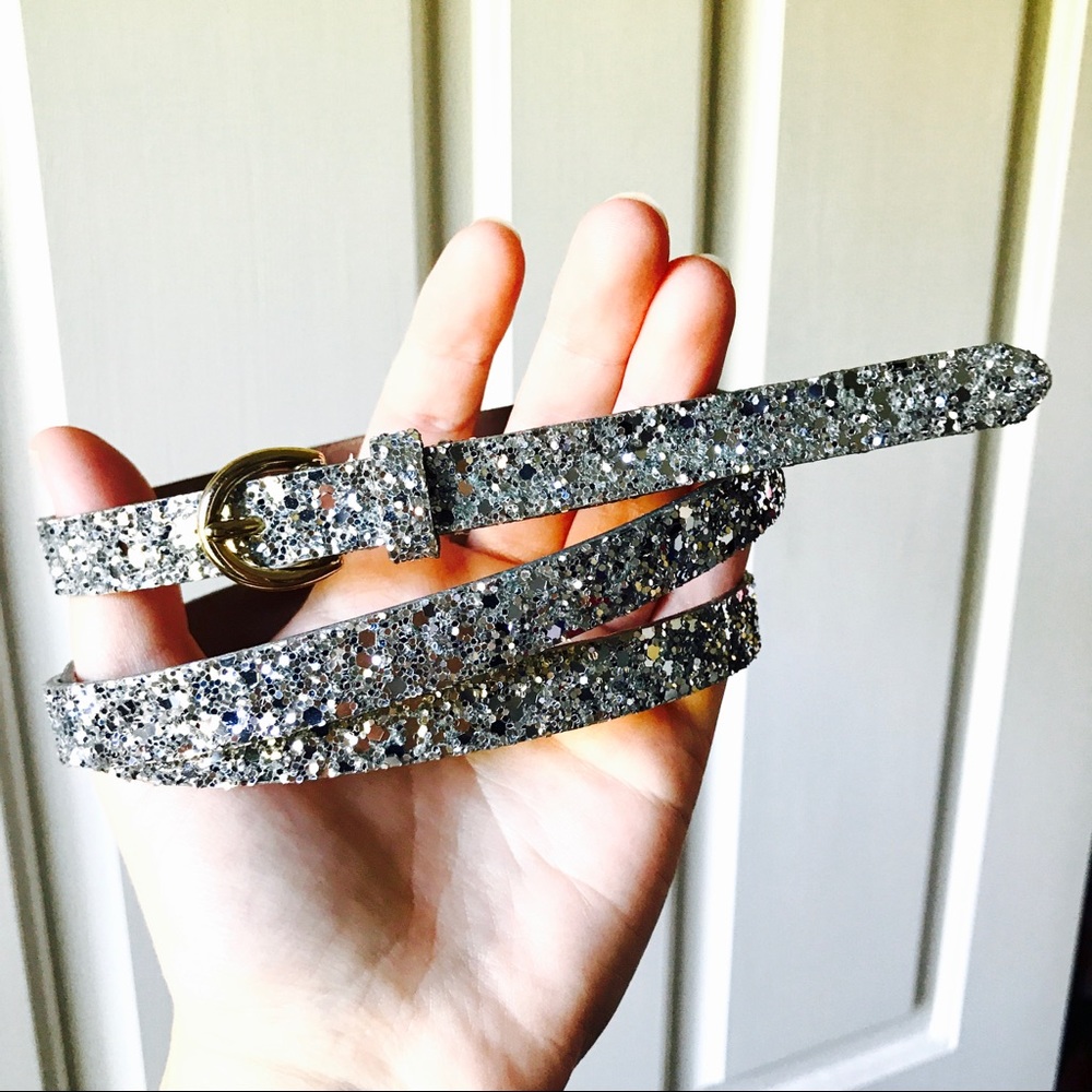 J. Crew Silver Belt - M