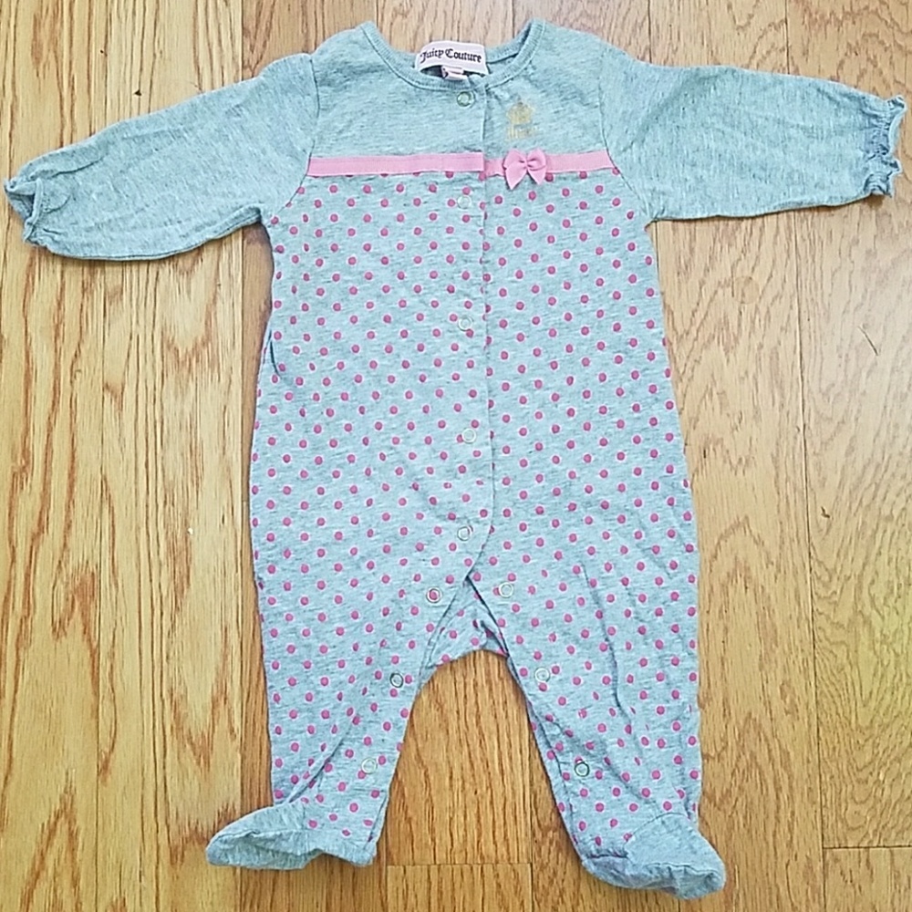 Juicy couture 0-3 mo footie onesie