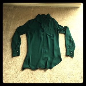 J. Crew forest green blouse!