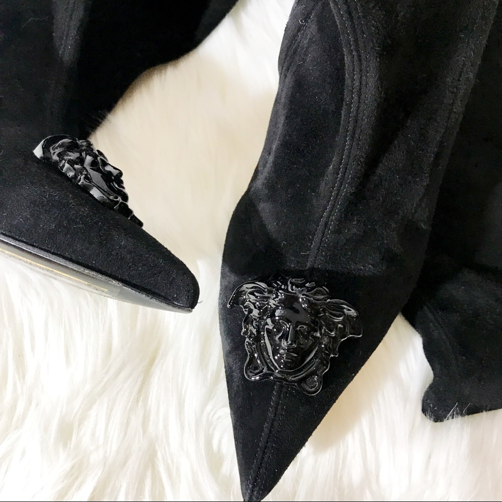 Palazzo versace boots thigh high