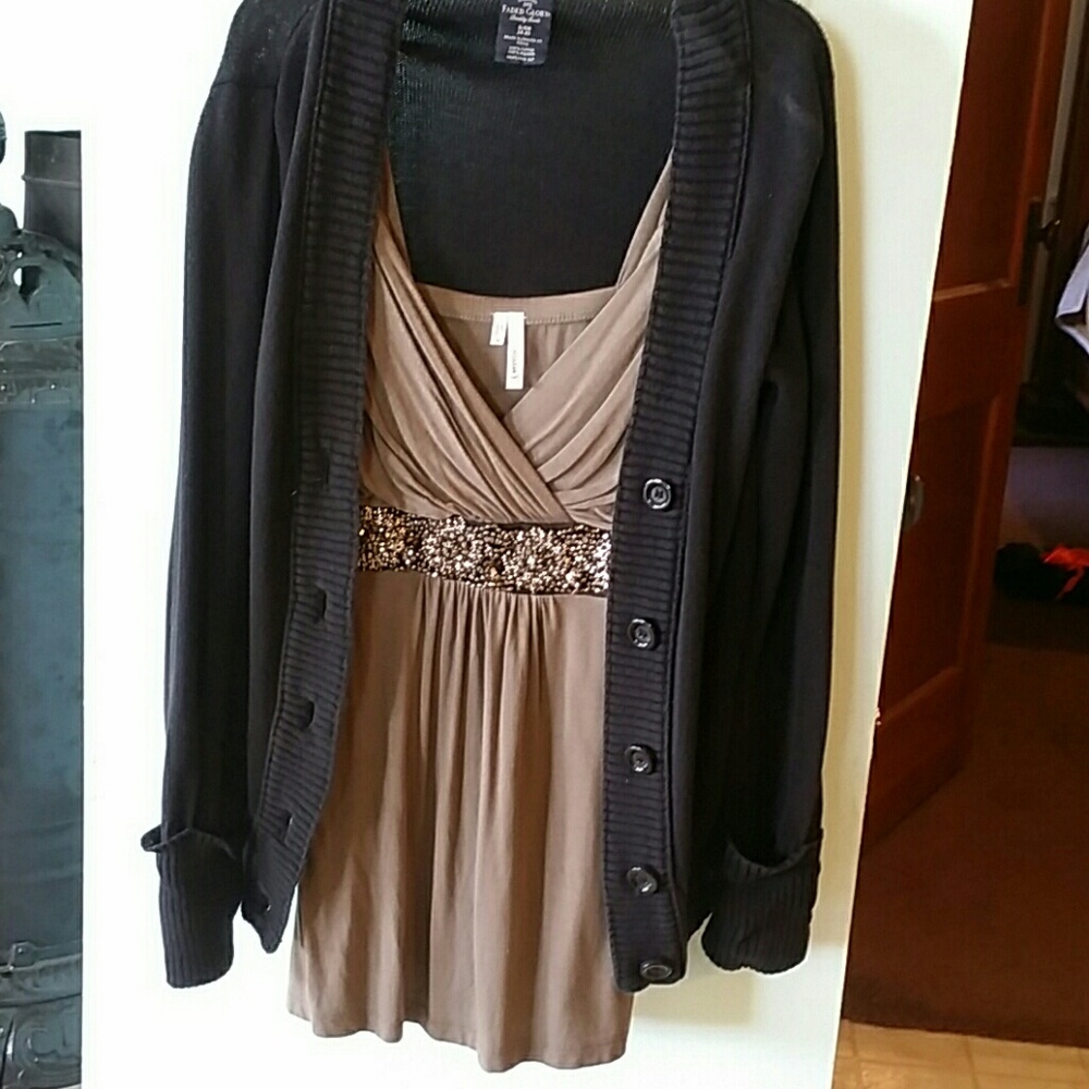 Black button down cardigan