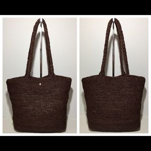 Helen Kaminski Australia Brown Raffia Tote Bag