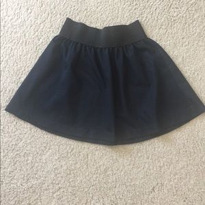 Dark blue skirt with black waistband