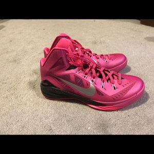 Black and Pink Nike Basketball Shoes