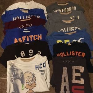 Huge men's size small lot. Hollister, Abercrombie