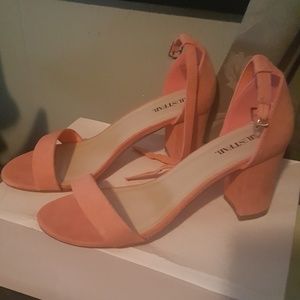 Ankle strap chunky heel