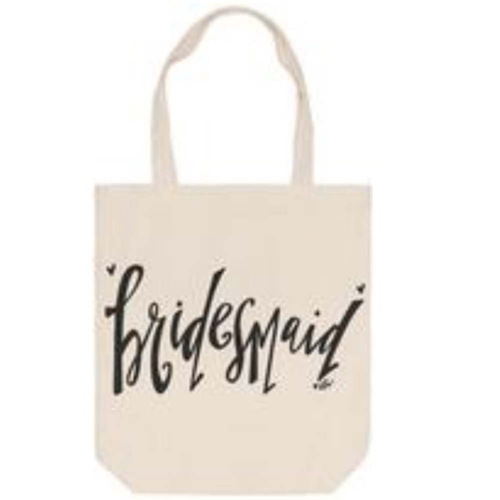 Bridesmaid tote bag is NWT. 15x15x3"