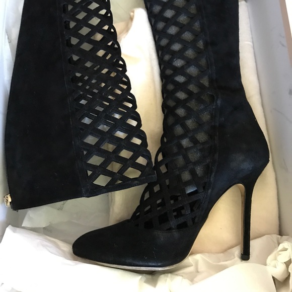 Jimmy Choo Delta Cutout Knee Boot w box fits 6.5 - Picture 5 of 8