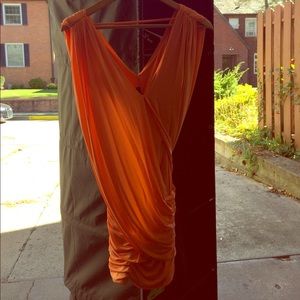 BCBG peach cocktail dress