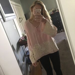 Trendy Francescas Embroidered Pink Blouse