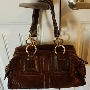 AUTHENTIC Coach Soho Brown Suede purse