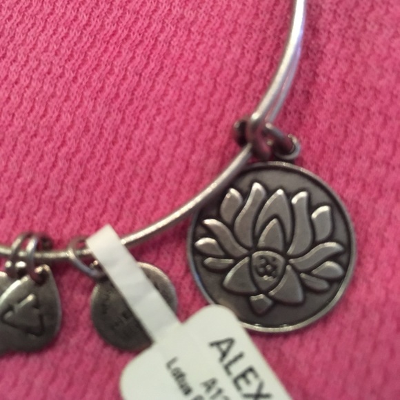Alex & Ani Lotus Peace Pedals Bracelet Silver - Picture 2 of 3