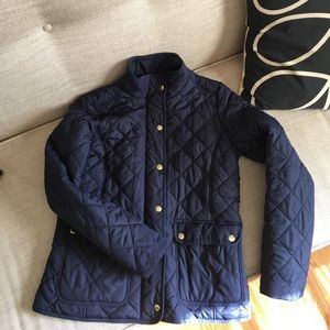 Jcrew factory quilted jacket navy small
