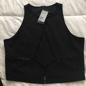 H&M Black Crop Top