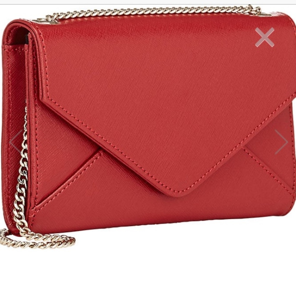 Barney's red leather wallet on chain