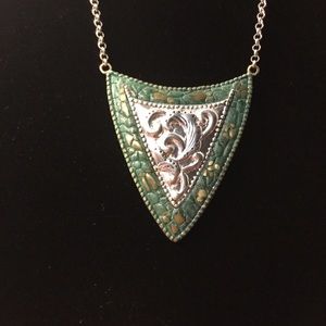 SIlpada - Patina Shield Necklace