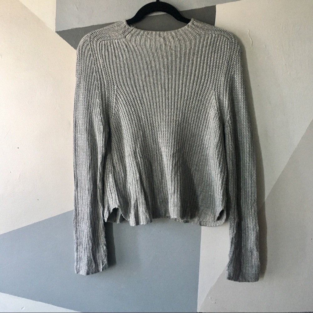 SOLD-American Apparel Light Grey Aslan Sweater