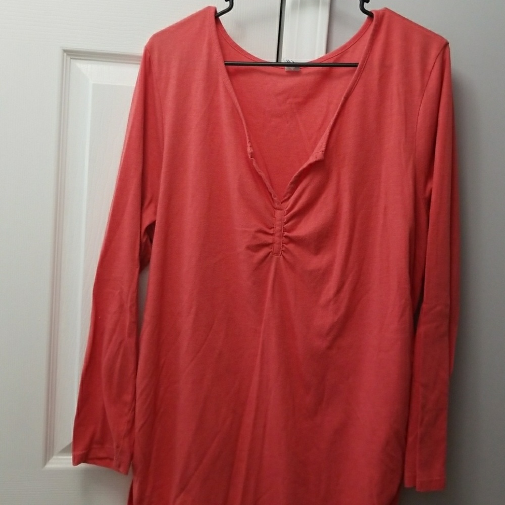 Coral maternity top