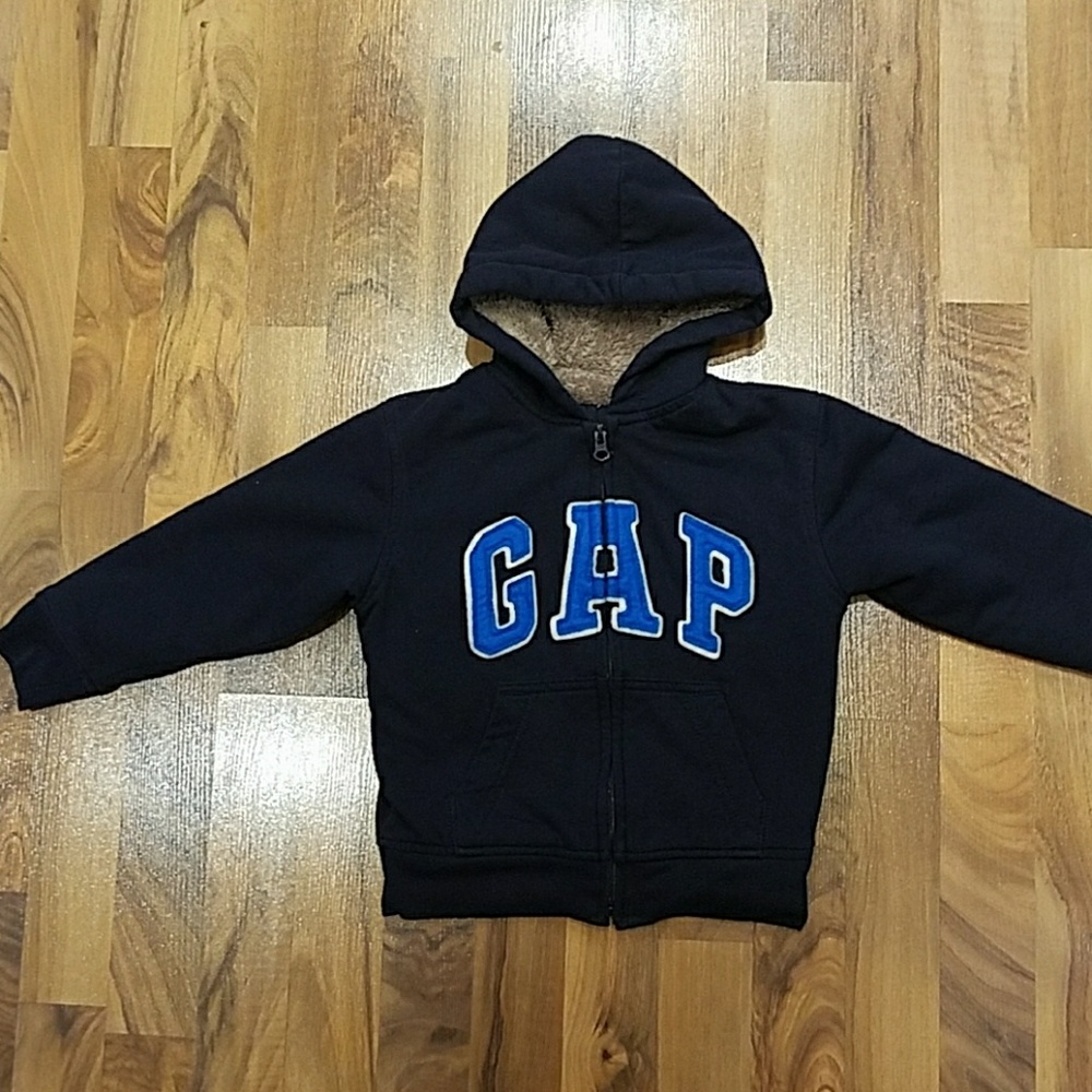 Boys Gap Sherpa Lined Zip Sweatshirt XS