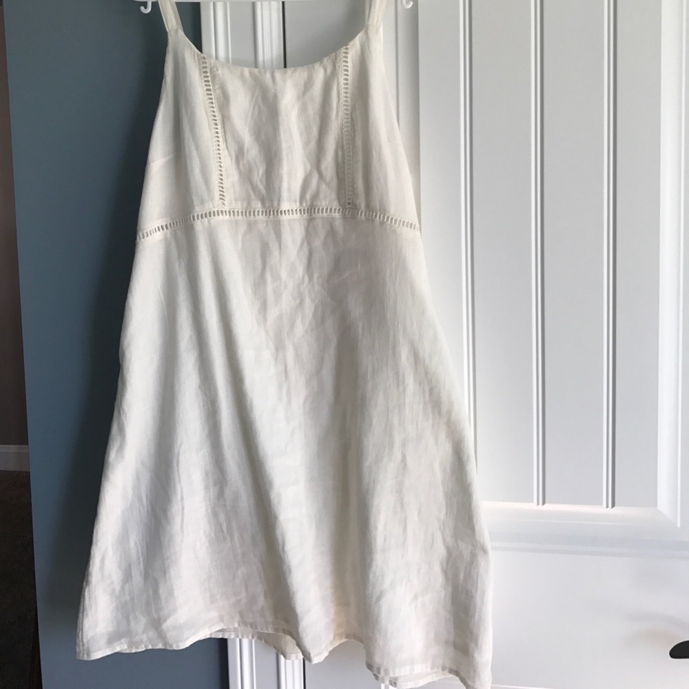 Cream linen sun dress
