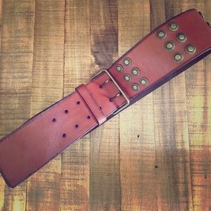 Express leather wide belt