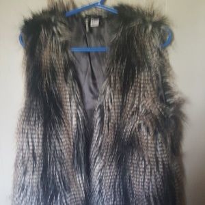 Faux fur vest