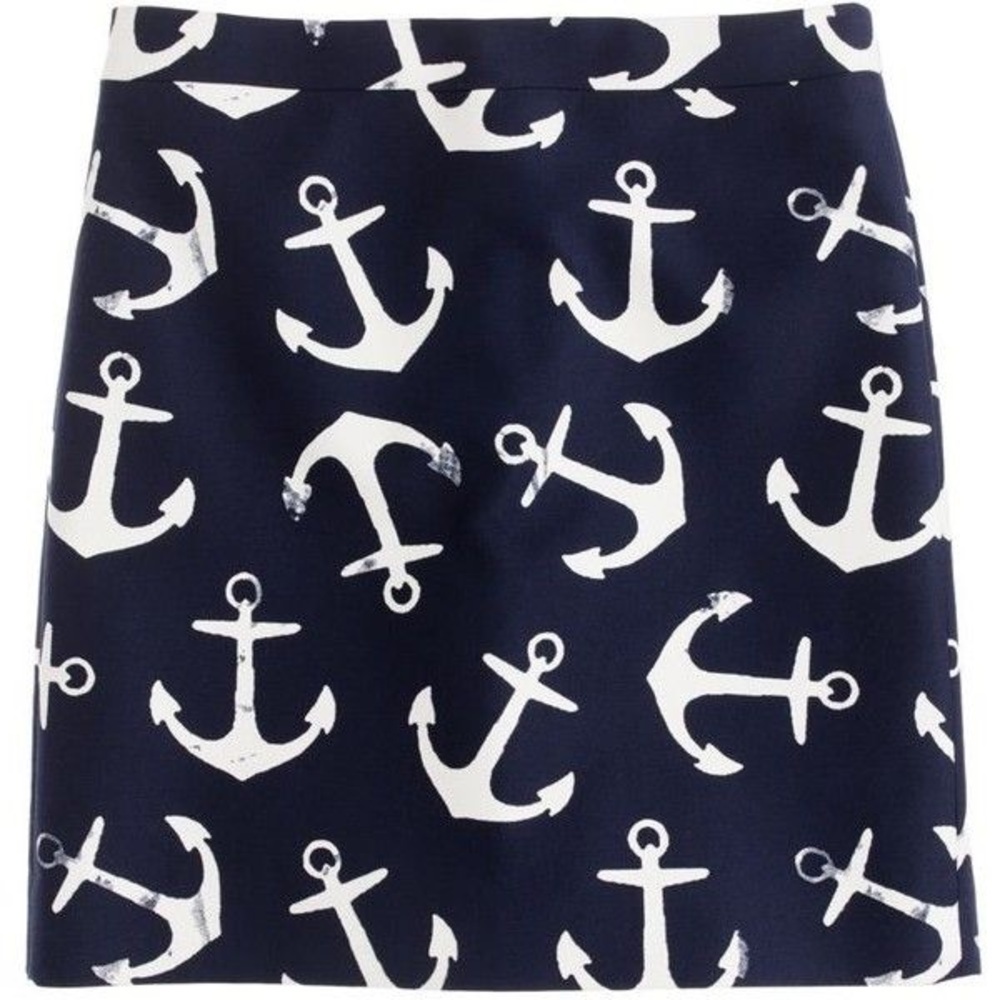 J. Crew anchor mini skirt