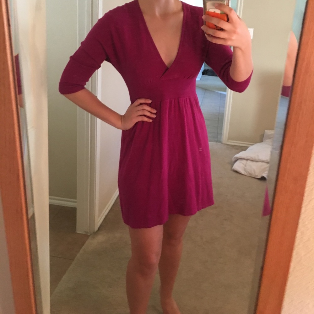Raspberry Sweater Dress