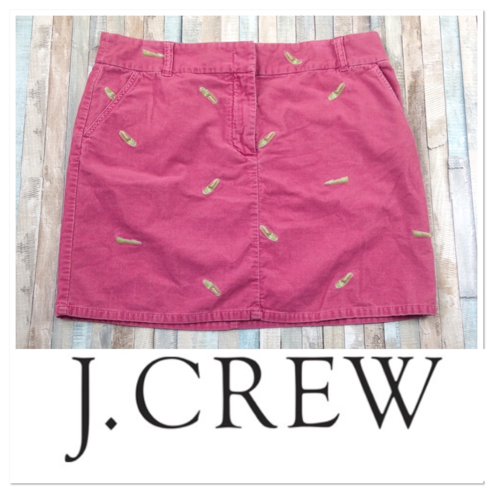 J.CREW SKIRT EMBROIDERED CORDUROY