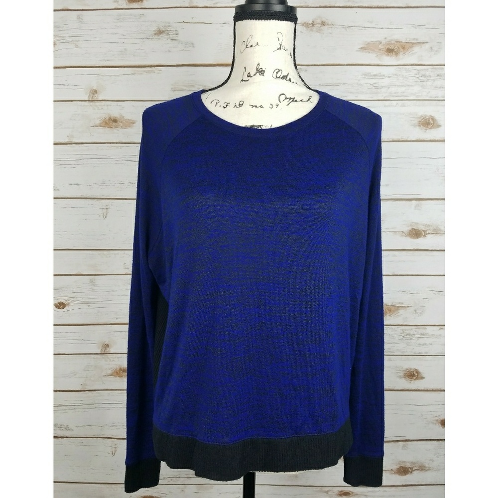 Rag & Bone Jean Paneled Sweater Blue Black