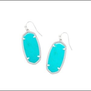 turquoise & silver elle kendra scott earrings
