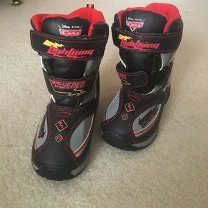 Never worn! Lightening McQueen boys Snow Boots