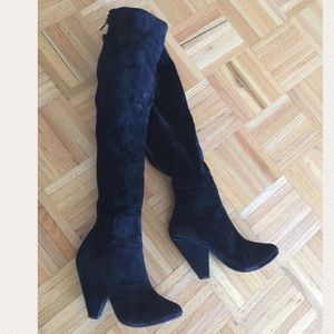 Over the knee zip up booties- SOLD