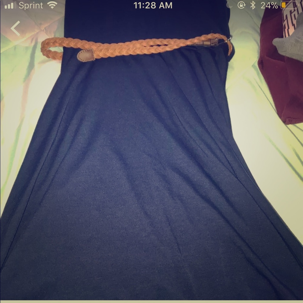 Navy at knee dress