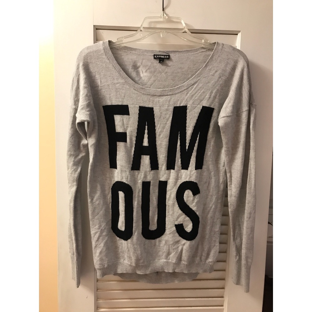 Express Famous Sweater. Grey Size Small