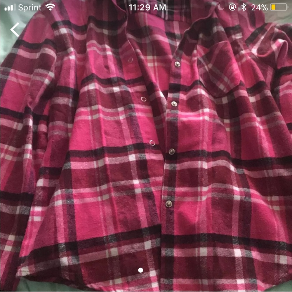 Pink and black flannel