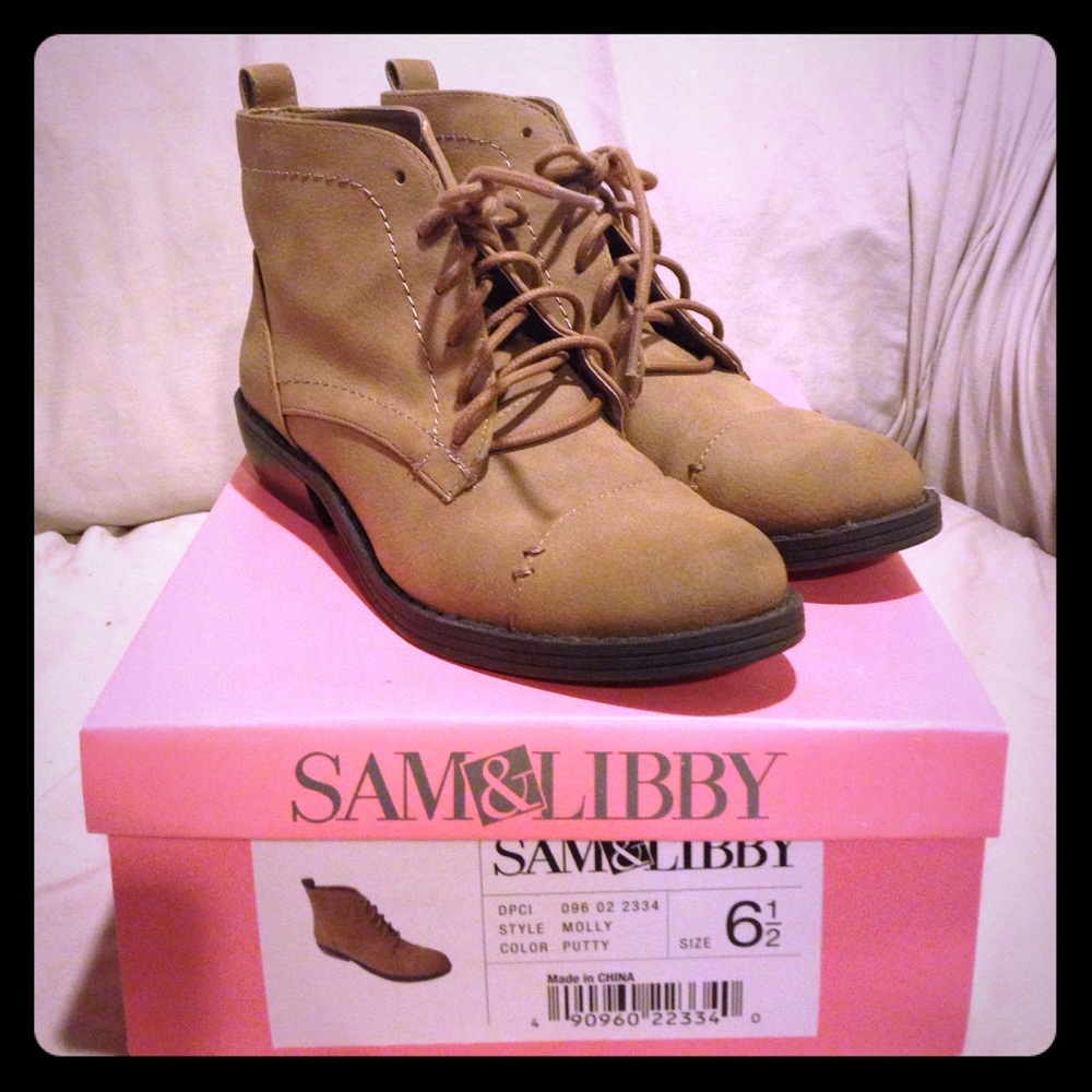 Lace up ankle booties
